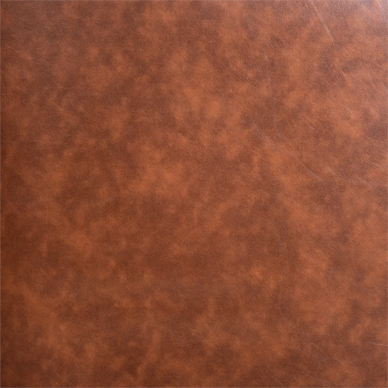 Classic Club Style Chair with 360 Swivel Base and Nail Trim - Brown LeatherSoft