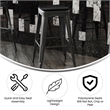 Indoor/Outdoor Backless Bar Stool with Poly Seat - Black/Black