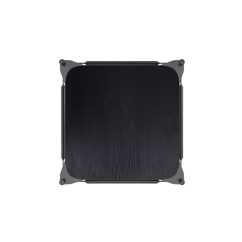 Indoor/Outdoor Backless Bar Stool with Poly Seat - Black/Black