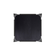 Indoor/Outdoor Backless Bar Stool with Poly Seat - Black/Black