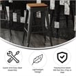 Flash Furniture Indoor/Outdoor Backless Bar Stool with Poly Seat - Black/Teak