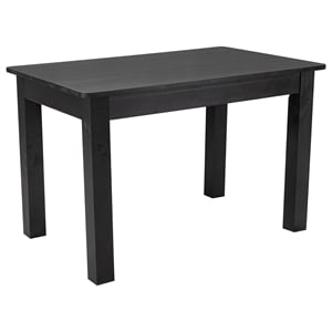 Flash Furniture 46&quot x 30&quot Rectangular Black Wash Solid Pine Farm Dining Table