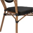 All-Weather Commercial Paris Chair with Arms and Natural Metal Frame-Black