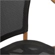 All-Weather Commercial Paris Chair with Arms and Natural Metal Frame-Black