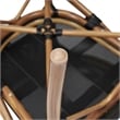 All-Weather Commercial Paris Chair with Arms and Natural Metal Frame-Black