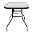 Commercial 5 Pc Outdoor Patio Dining Set with Glass Table and 4 Chairs - Navy