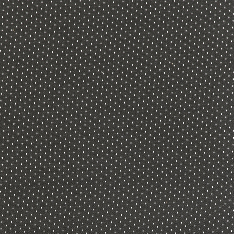 Crown Back Banquet Stack Chair in Black Dot Patterned Fabric - Black Frame