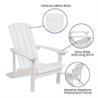 Star and Moon Fire Pit with Mesh Cover & 2 White Poly Resin Adirondack Chairs