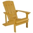Star and Moon Fire Pit with Mesh Cover & 2 Yellow Poly Resin Adirondack Chairs