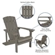 Star and Moon Fire Pit with Mesh Cover & 4 Lt. Gray Poly Resin Adirondack Chairs