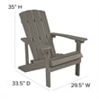 Star and Moon Fire Pit with Mesh Cover & 4 Lt. Gray Poly Resin Adirondack Chairs