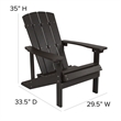 Star & Moon Fire Pit with Mesh Cover & 4 Slate Gray Poly Resin Adirondack Chairs