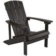 Star & Moon Fire Pit with Mesh Cover & 4 Slate Gray Poly Resin Adirondack Chairs
