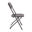 Spacious & Contoured Commercial Wide & Tall Black Plastic Folding Chairs-4 Pack