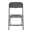 Spacious & Contoured Commercial Wide & Tall Black Plastic Folding Chairs-4 Pack