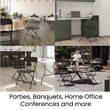 Spacious & Contoured Commercial Wide & Tall Black Plastic Folding Chairs-4 Pack