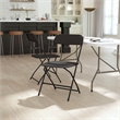 Spacious & Contoured Commercial Wide & Tall Black Plastic Folding Chairs-4 Pack
