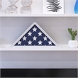 Flash Furniture Solid Wood White Display Case for 9.5 x 5 Veterans Flag
