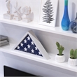Flash Furniture Solid Wood White Display Case for 9.5 x 5 Veterans Flag