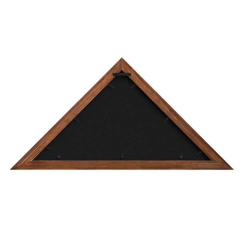 Solid Wood Rustic Brown Display Case for 9.5 x 5 Veterans Flag