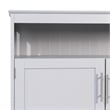 Classic Sideboard and Buffet Cabinet with Open and Closed Storage - Gray