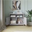 Classic Sideboard and Buffet Cabinet with Open and Closed Storage - Gray