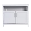 Classic Sideboard and Buffet Cabinet with Open and Closed Storage - Gray