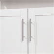 Classic Sideboard and Buffet Cabinet with Open and Closed Storage - White/Walnut