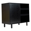 Classic Sideboard and Bar Cabinet with Open and Closed Storage - Black