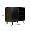 Classic Sideboard and Bar Cabinet with Open and Closed Storage - Black