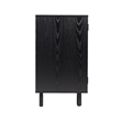 Classic Sideboard and Bar Cabinet with Open and Closed Storage - Black