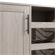 Classic Sideboard and Bar Cabinet with Open and Closed Storage - Gray