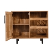 Classic Sideboard and Bar Cabinet with Open and Closed Storage - Light Brown
