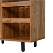 Classic Sideboard and Bar Cabinet with Open and Closed Storage - Light Brown