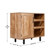Classic Sideboard and Bar Cabinet with Open and Closed Storage - Light Brown