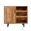 Classic Sideboard and Bar Cabinet with Open and Closed Storage - Light Brown
