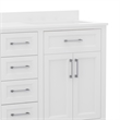 60 Inch Bathroom Vanity with 2 Sinks 2 Storage Cabinets and 6 Drawers in White