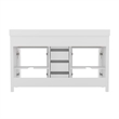60 Inch Bathroom Vanity with 2 Sinks 2 Storage Cabinets and 6 Drawers in White