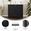 36 Inch Bathroom Vanity with Undermount Sink Cabinet and Drawer in Black