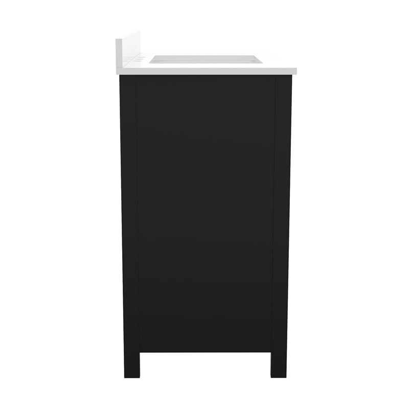 36 Inch Bathroom Vanity with Undermount Sink Cabinet and Drawer in Black