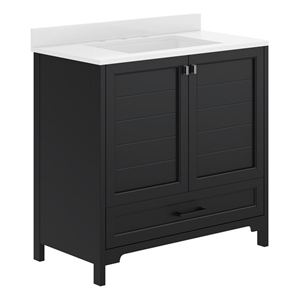 36 Inch Bathroom Vanity with Undermount Sink Cabinet and Drawer in Black