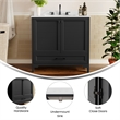 36 Inch Bathroom Vanity with Undermount Sink Cabinet and Drawer in Black