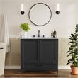 36 Inch Bathroom Vanity with Undermount Sink Cabinet and Drawer in Black