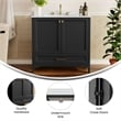 36 Inch Bathroom Vanity with Undermount Sink Cabinet and Drawer in Black