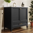 36 Inch Bathroom Vanity with Undermount Sink Cabinet and Drawer in Black