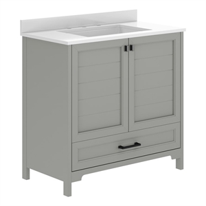36 Inch Bathroom Vanity with Undermount Sink Cabinet and Drawer in Gray