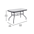 Commercial 5 Pc Outdoor Patio Dining Set with Glass Table and 4 Chairs - Red