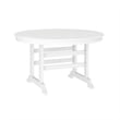 Commercial All Weather Adirondack Table and 4 Chairs with Cupholders in White