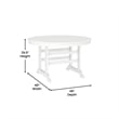 Commercial All Weather Adirondack Table and 4 Chairs with Cupholders in White