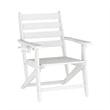Commercial All Weather Adirondack Table and 4 Chairs with Cupholders in White
